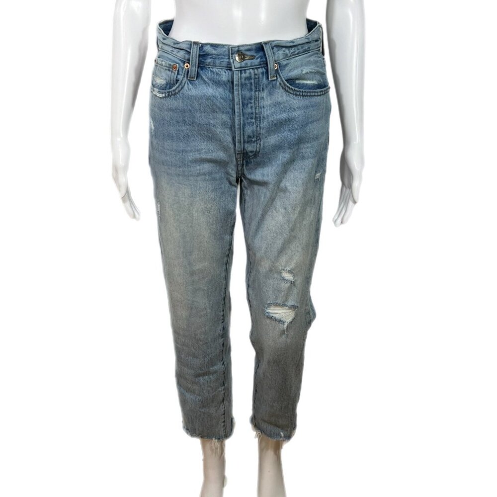 PRE-OWNED - Pistola Raw Edge Denim Distressed Jean Size 25